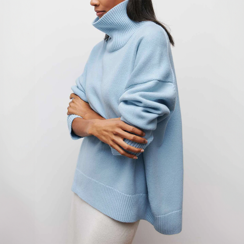 Amelia | Elegante jersey de cuello alto de punto