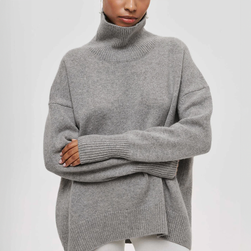 Amelia | Elegante jersey de cuello alto de punto