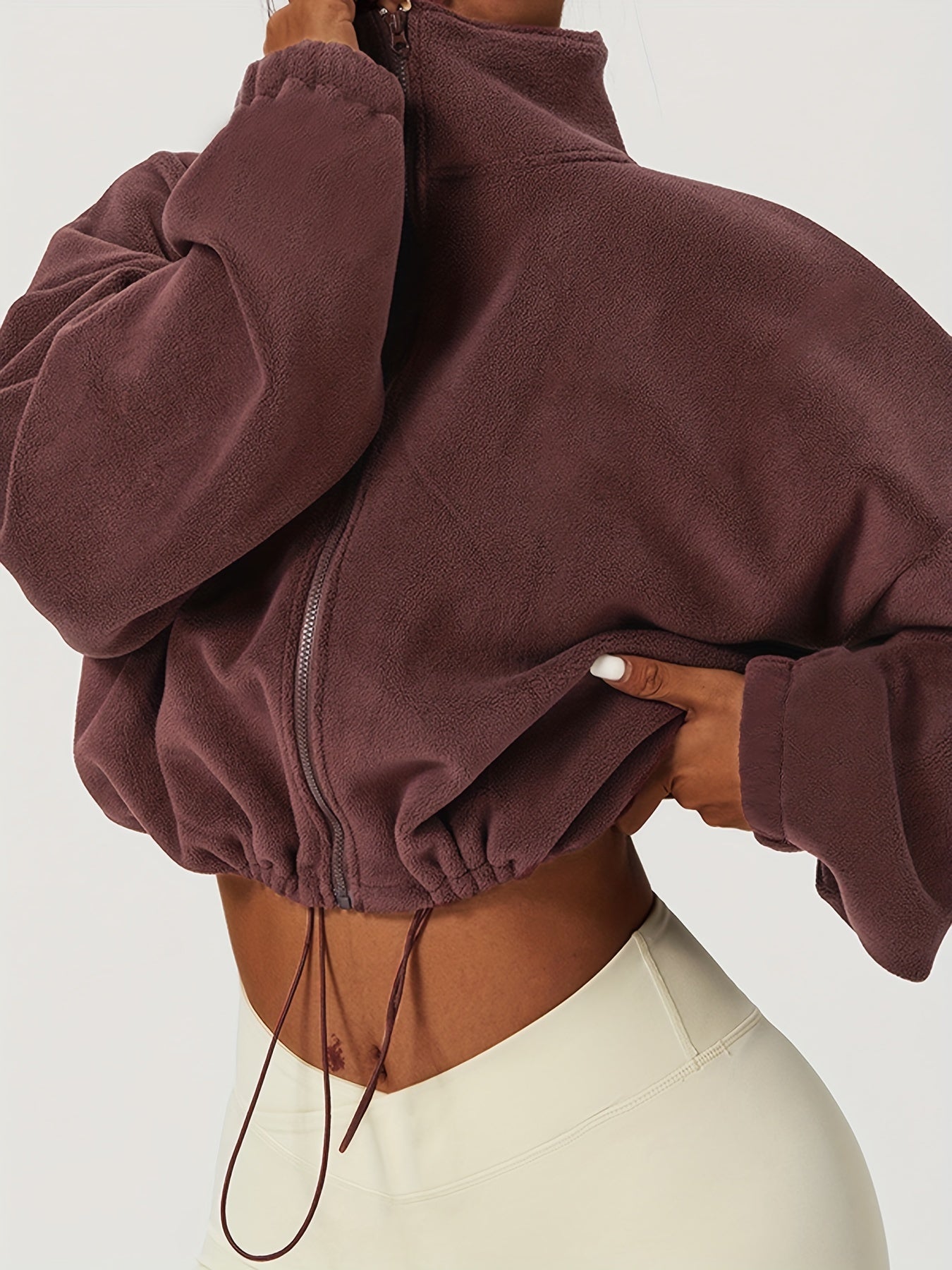 Velexia | Sudadera top corto de felpa