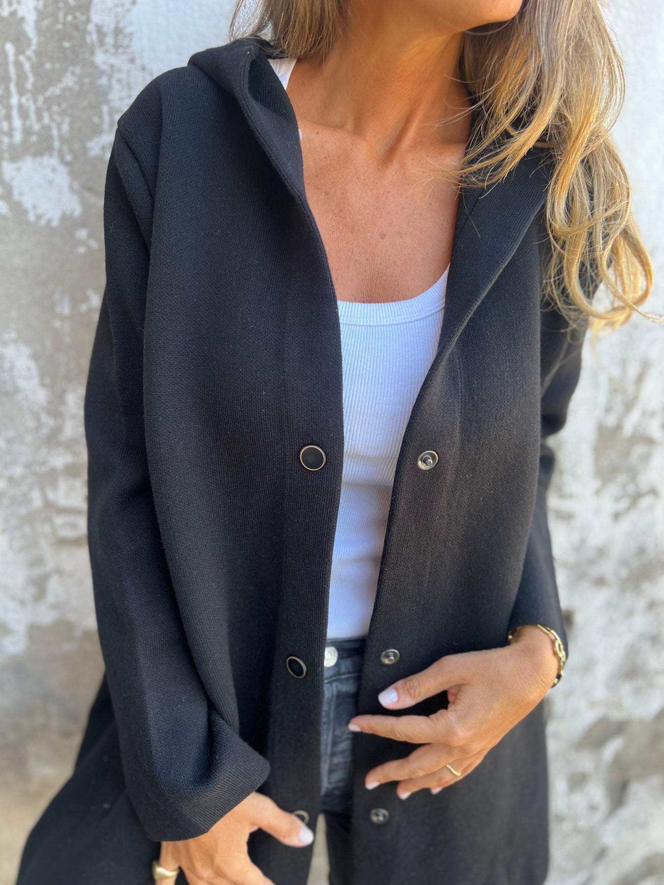 Elisa | Blazer informal de una sola botonadura con capucha