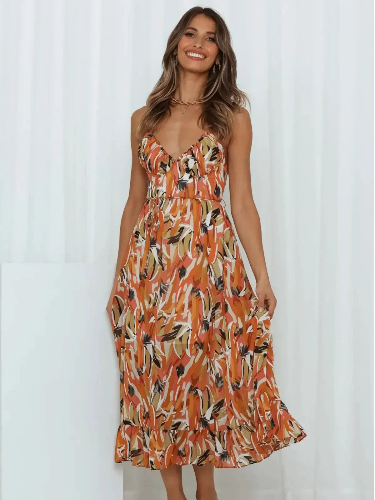 Chiara | Vestido midi de color Chiara