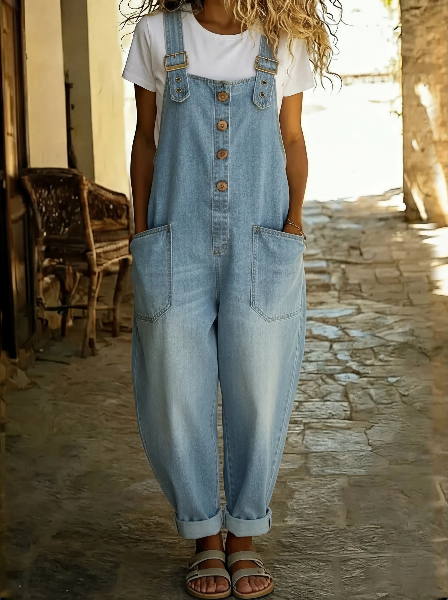 Sonia |  Mono vaquero casual con hebilla ajustable