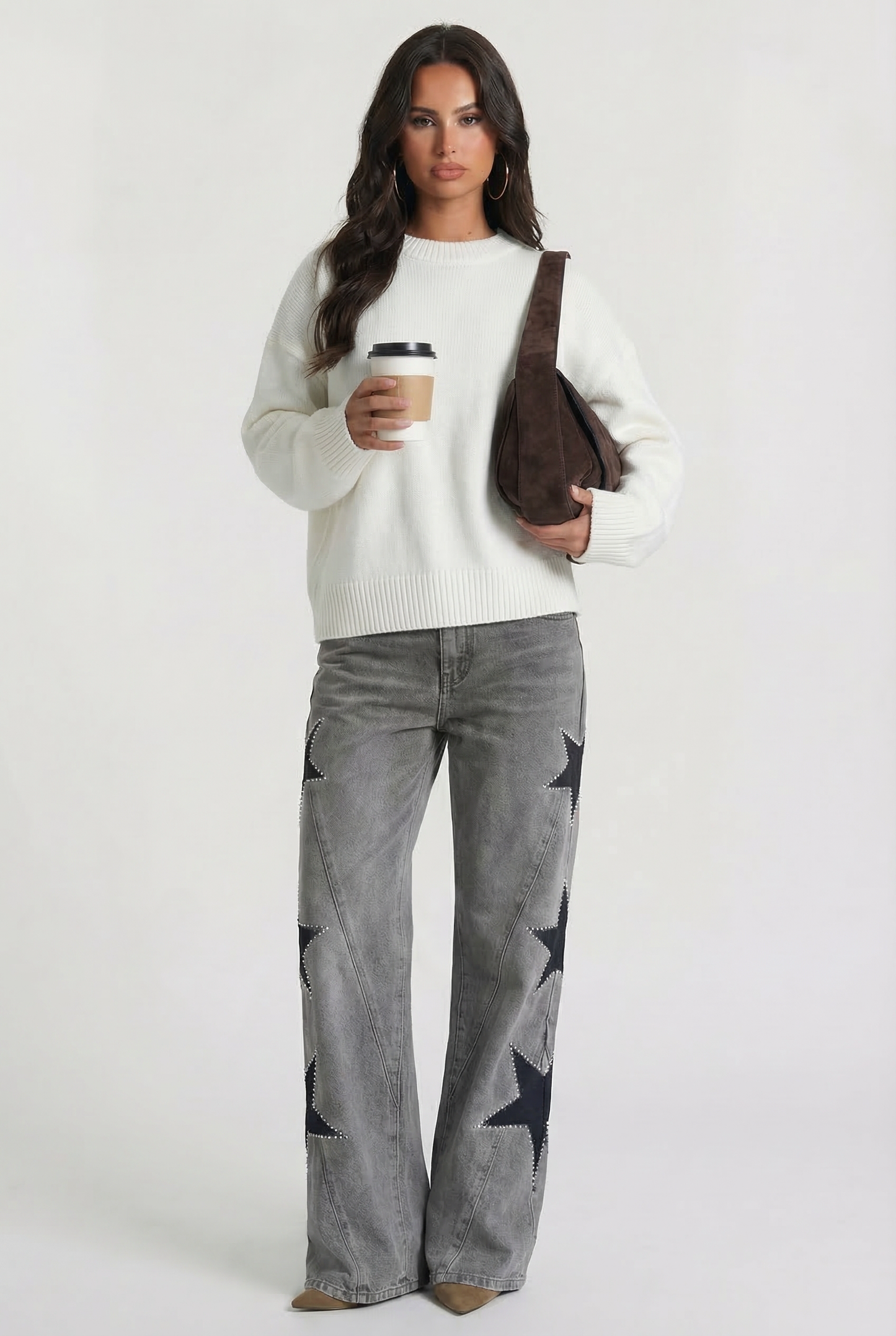 Chiara | Jeans Wide Leg con Estrellas
