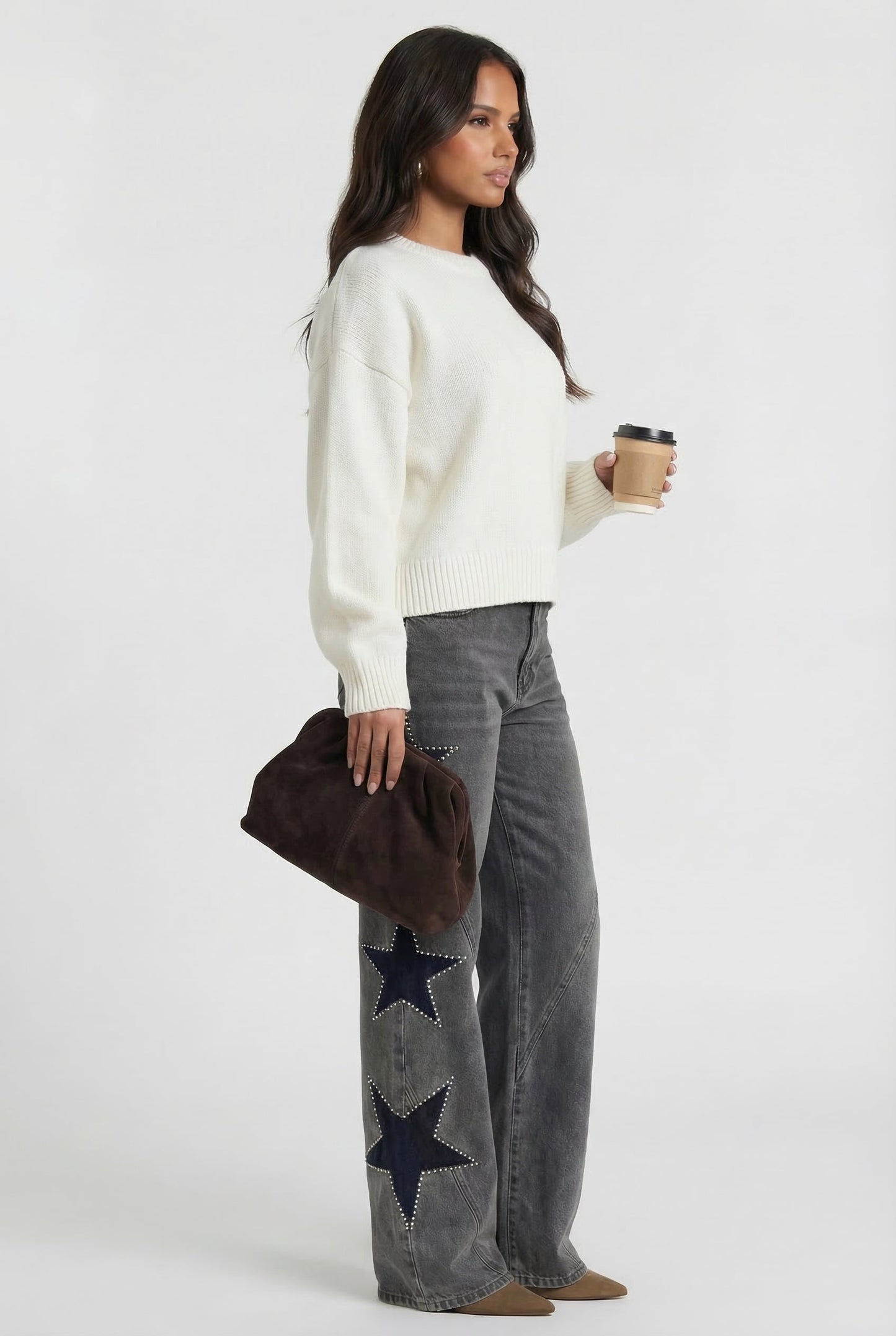 Chiara | Jeans Wide Leg con Estrellas