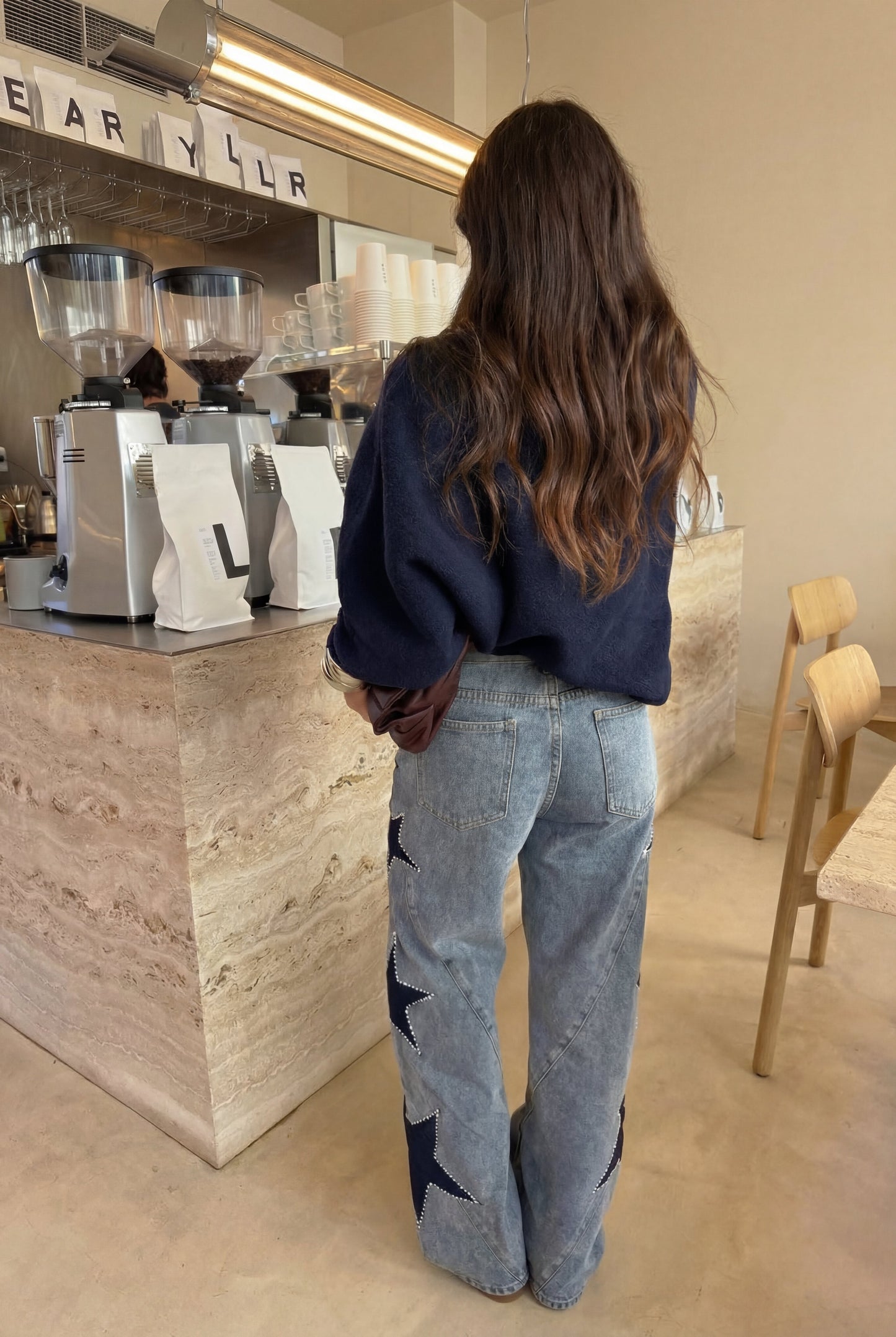 Chiara | Jeans Wide Leg con Estrellas