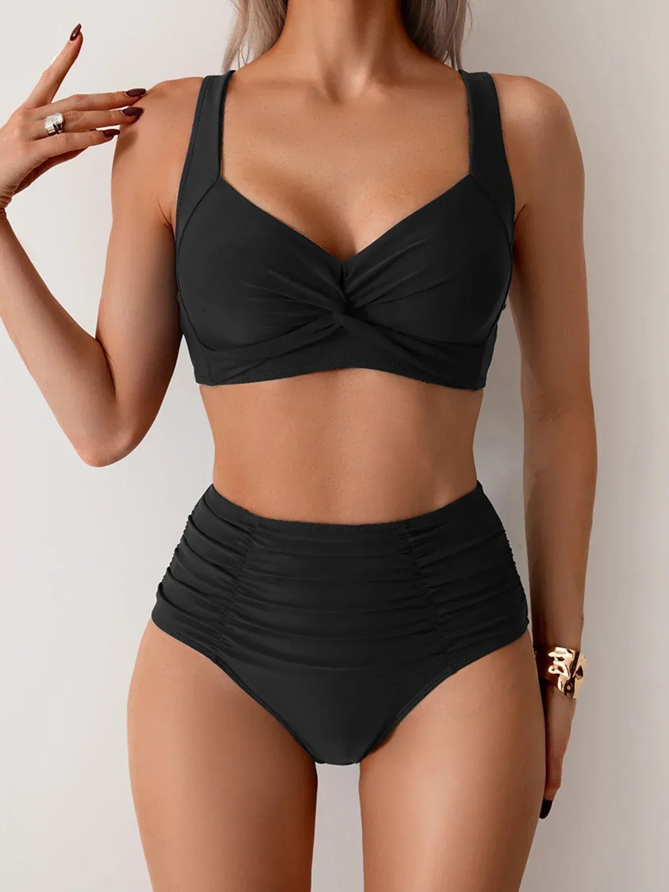 Bikini completo moldeador de cintura alta