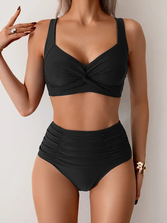 Bikini completo moldeador de cintura alta
