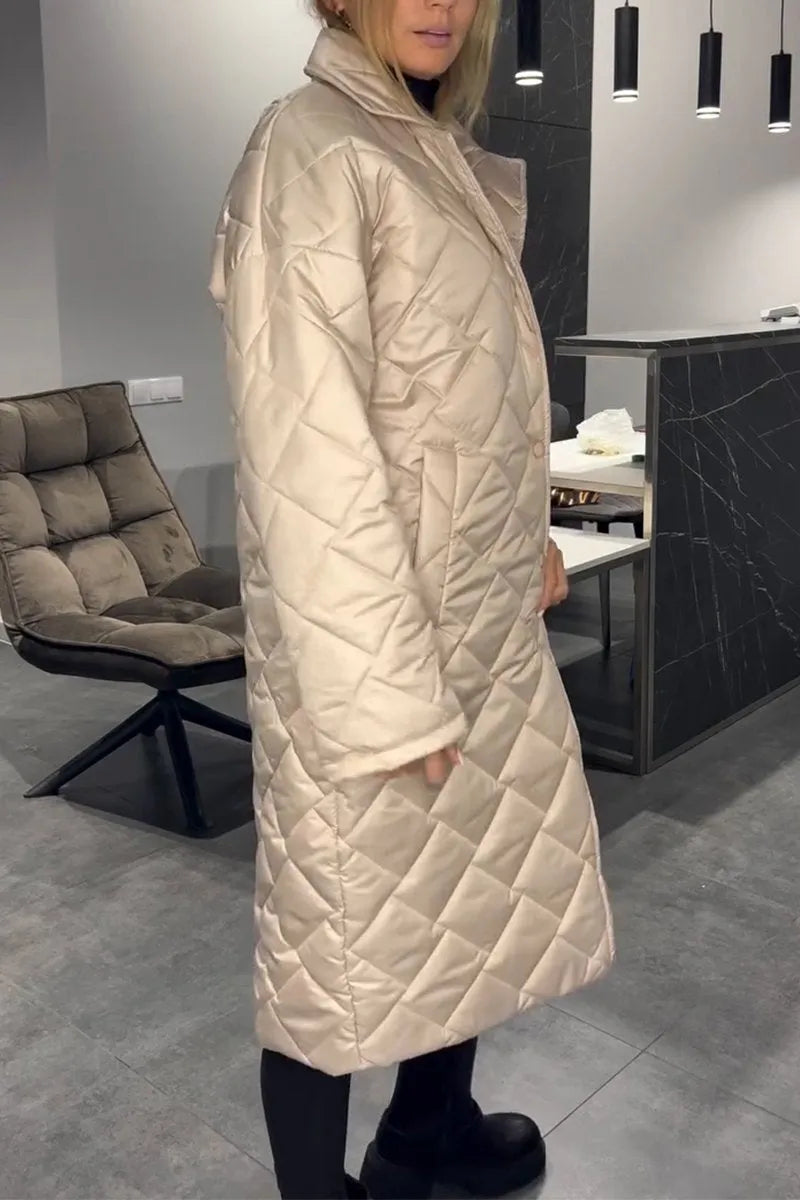 Kendall | Eleganter, figurschmeichelnder Wintermantel – Warm ohne aufzutragen, mit Leopard-Futter