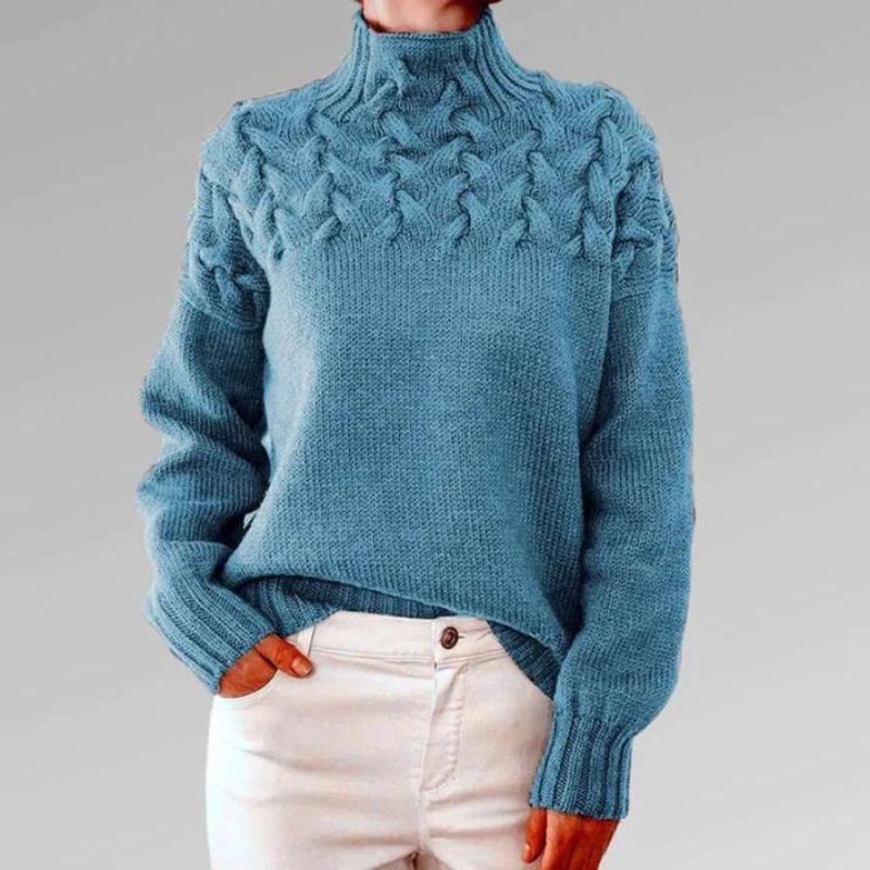 Erika | Jersey de cuello alto trenzas