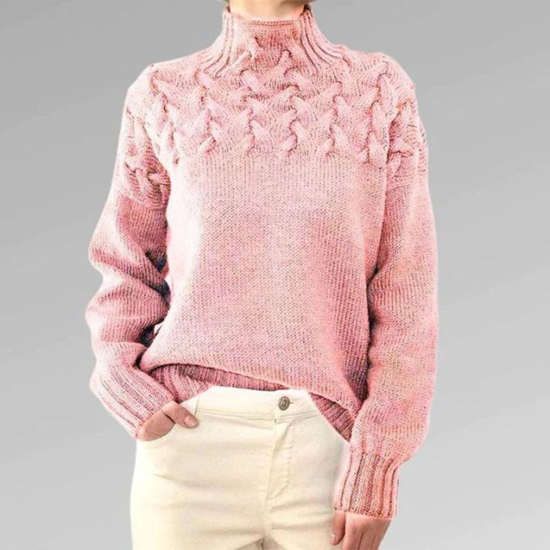 Erika | Jersey de cuello alto trenzas