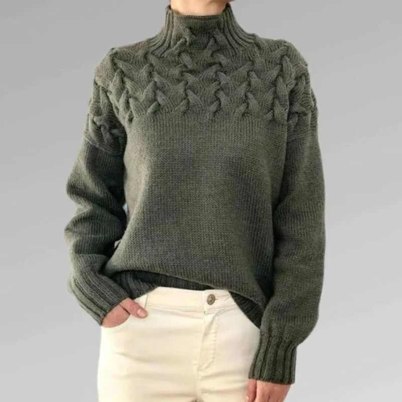 Erika | Jersey de cuello alto trenzas