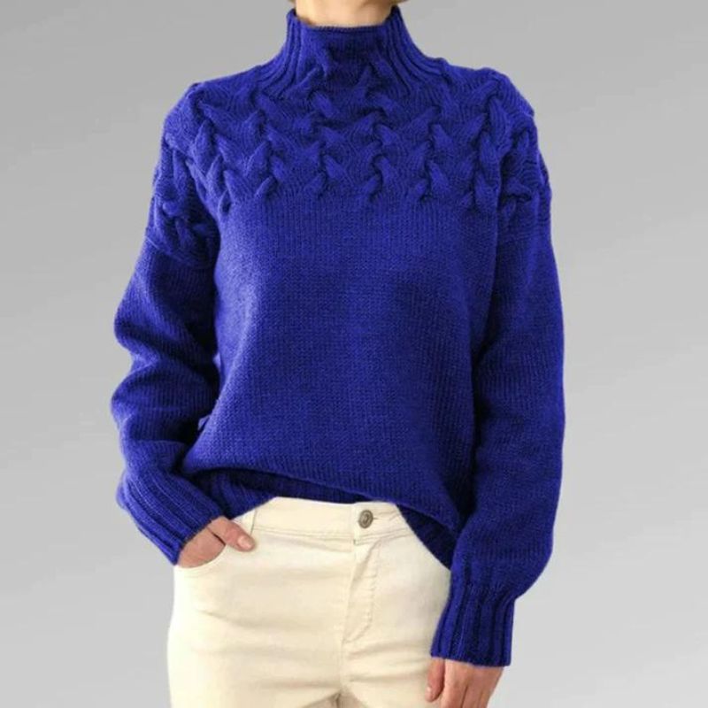 Erika | Jersey de cuello alto trenzas