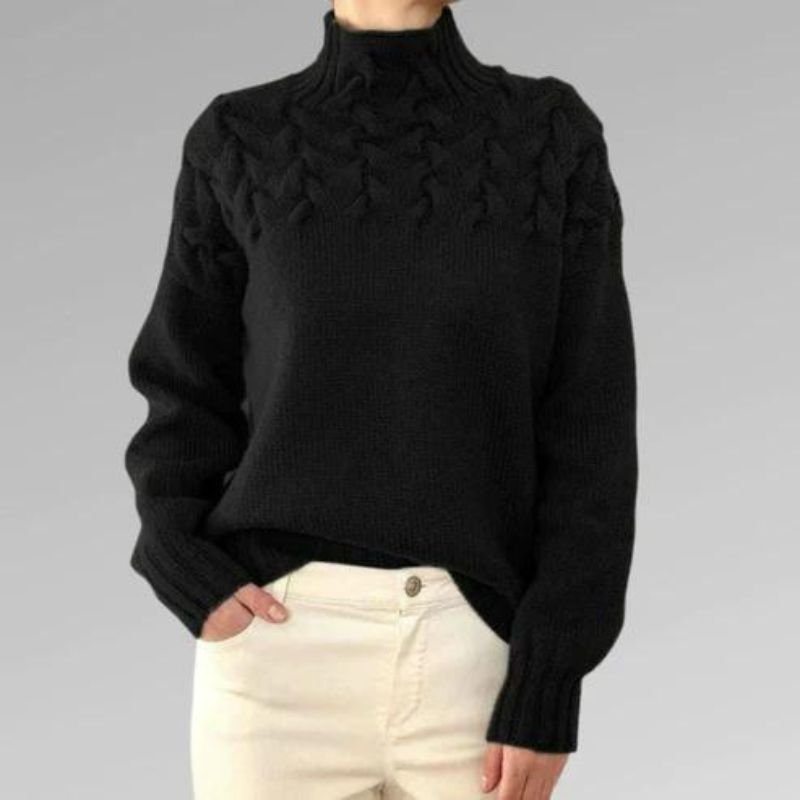 Erika | Jersey de cuello alto trenzas