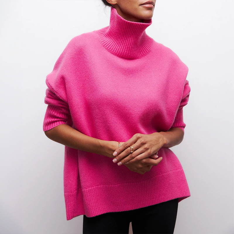 Amelia | Elegante jersey de cuello alto de punto