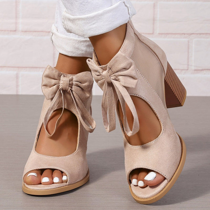 Valeria | Sandalias tacón con lazo