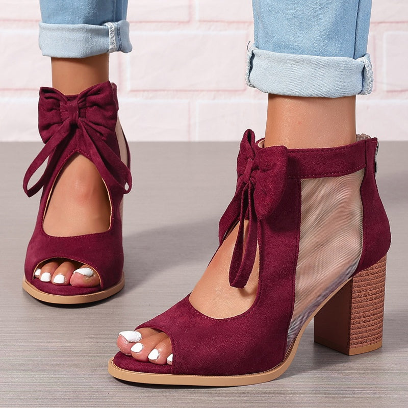 Valeria | Sandalias tacón con lazo