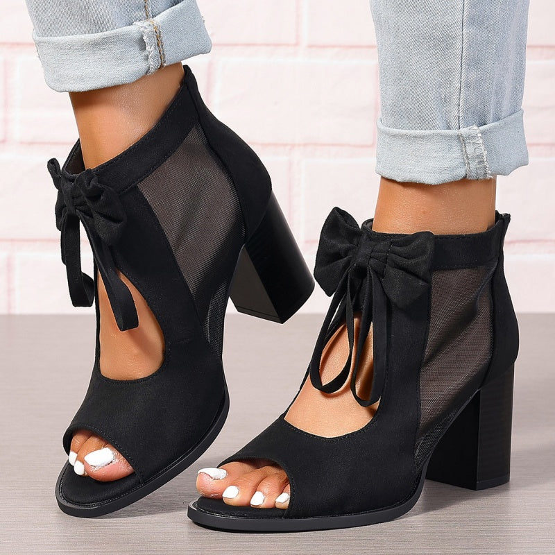 Valeria | Sandalias tacón con lazo