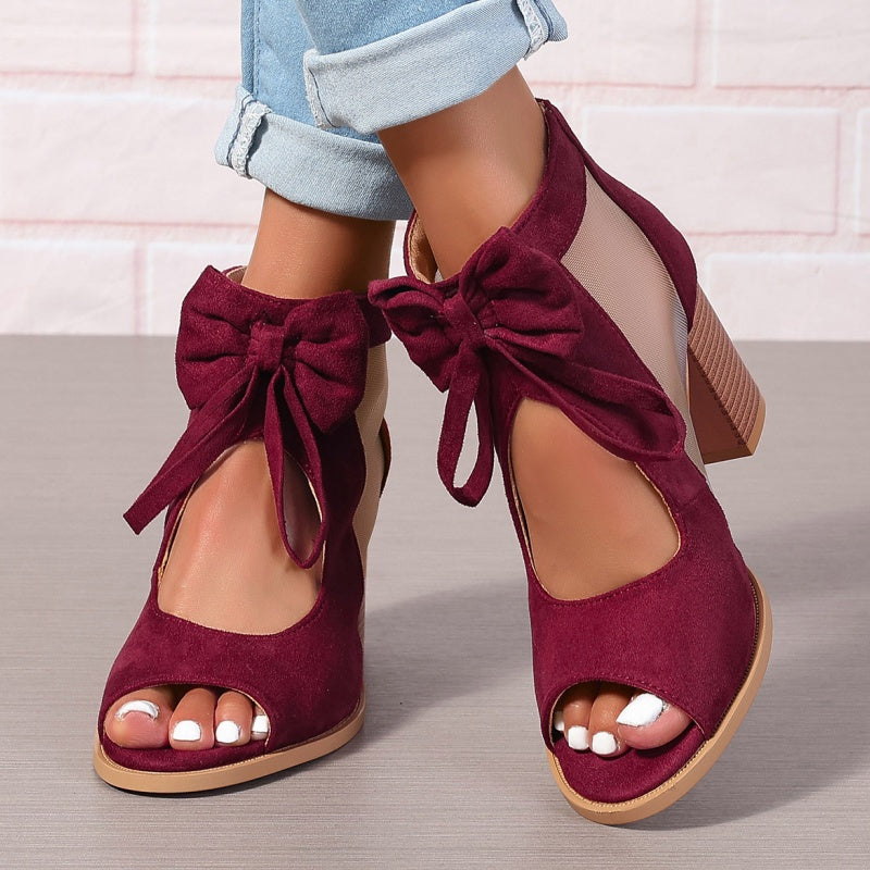 Valeria | Sandalias tacón con lazo