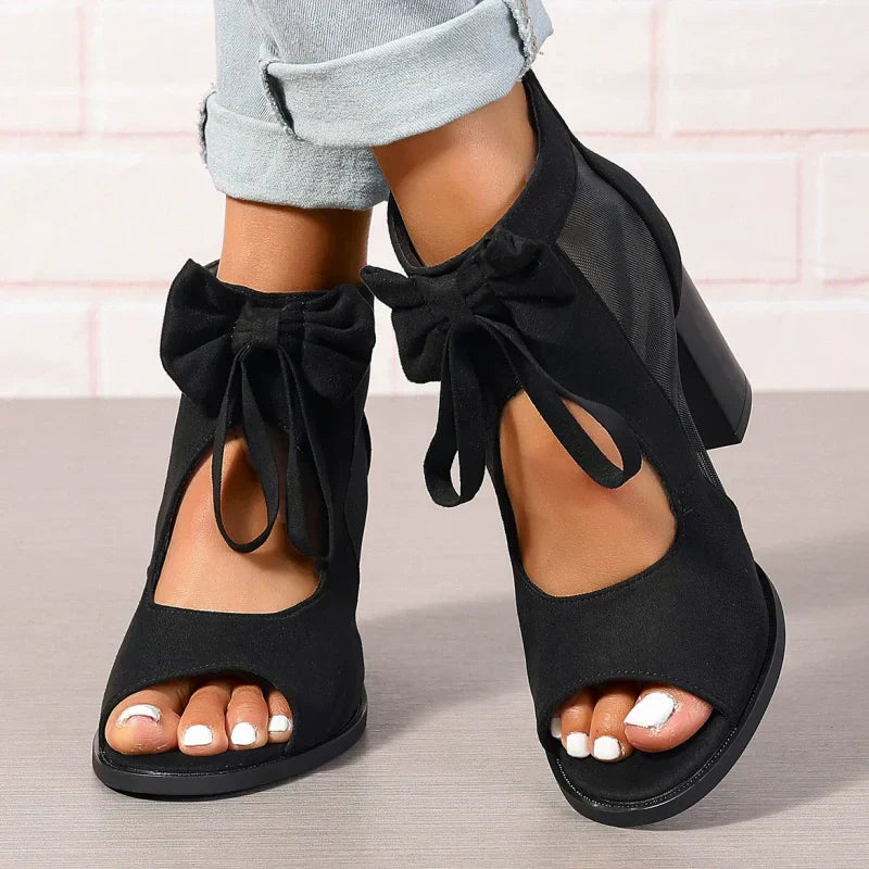 Valeria | Sandalias tacón con lazo