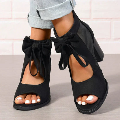 Valeria | Sandalias tacón con lazo