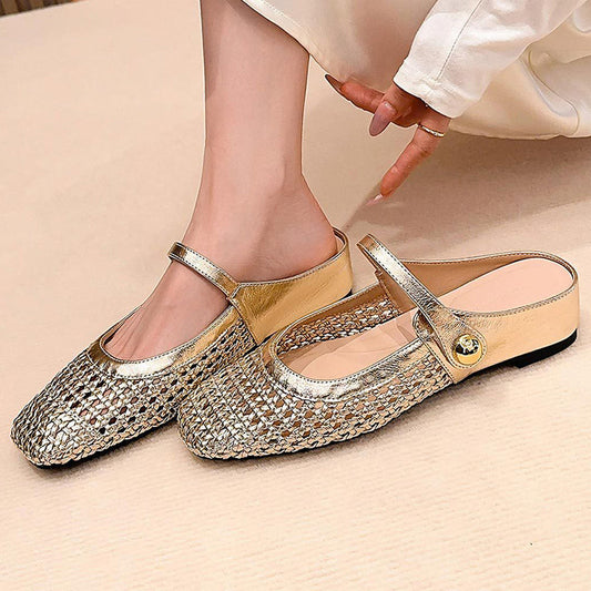 Leticia | Sandalias Mary Jane Brillo Elegante
