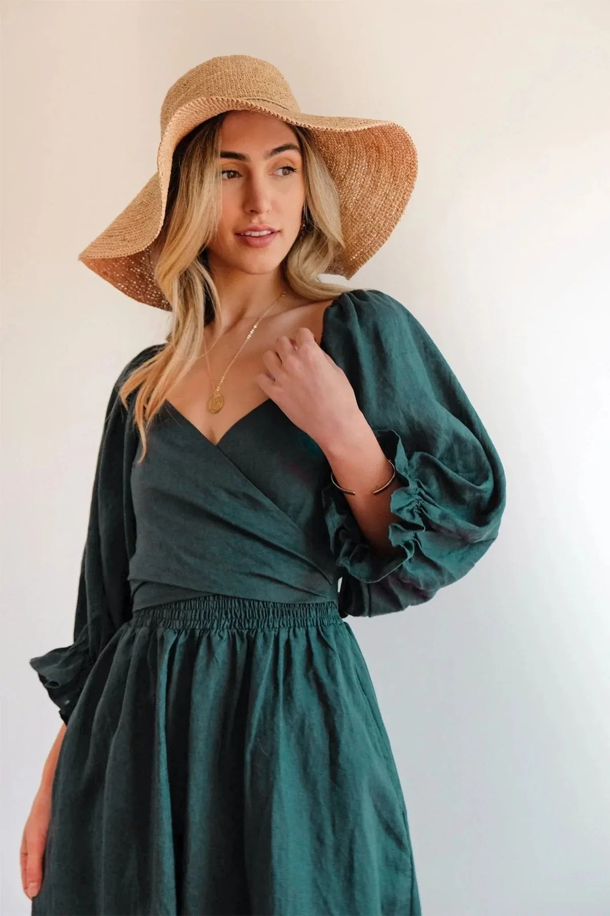 Ophelia | Vestido francés con mangas con volantes
