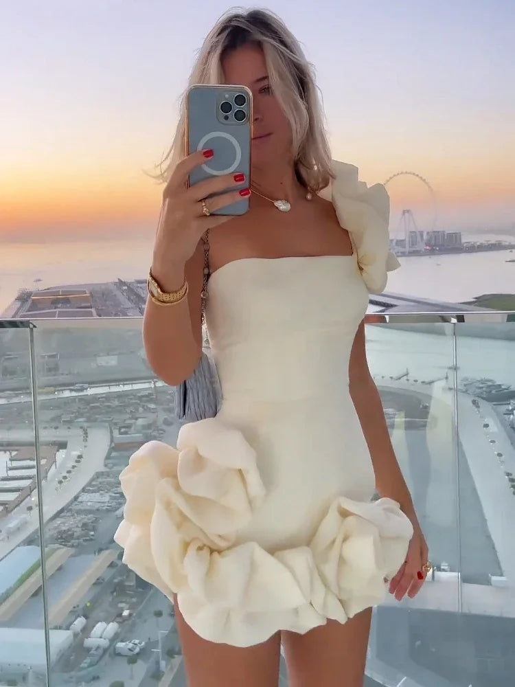 Lena | Elegante minivestido con estampado floral